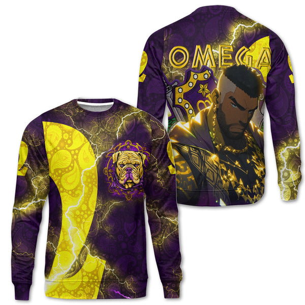 Fraternity Sweatshirt - Omega Psi Phi Bulldog Sweatshirt Thunder Style