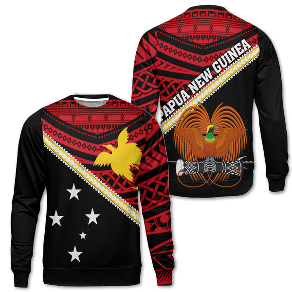 Papua New Guinea Sweatshirt Polynesian Flag Style