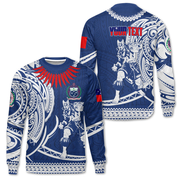 Custom Samoa Sweatshirt Warrior Ula Nifo Style