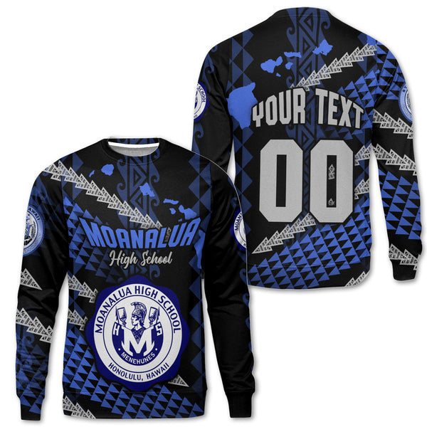 Hawaii Moanalua High School Custom Sweatshirt Map Style