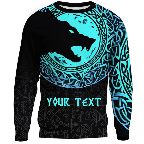 Custom Viking Sweatshirt Fenrir Norse Wolf