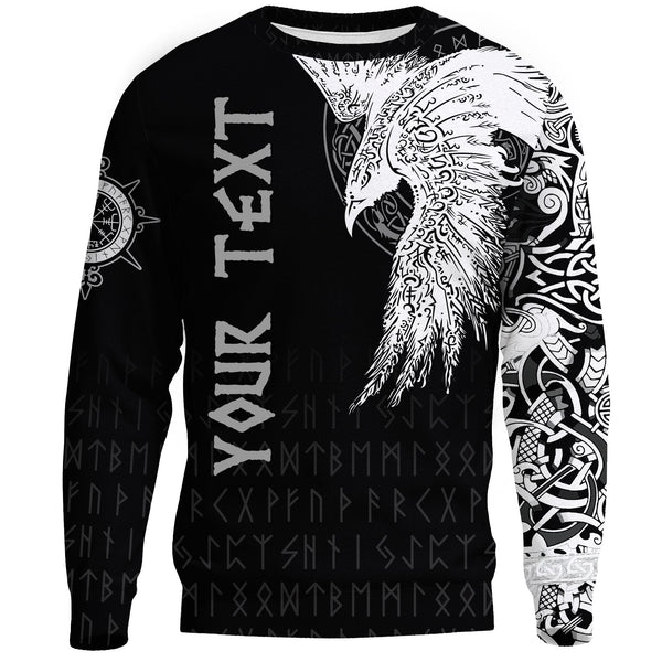 Custom Viking Sweatshirt Mystical Raven Tattoo Special Style