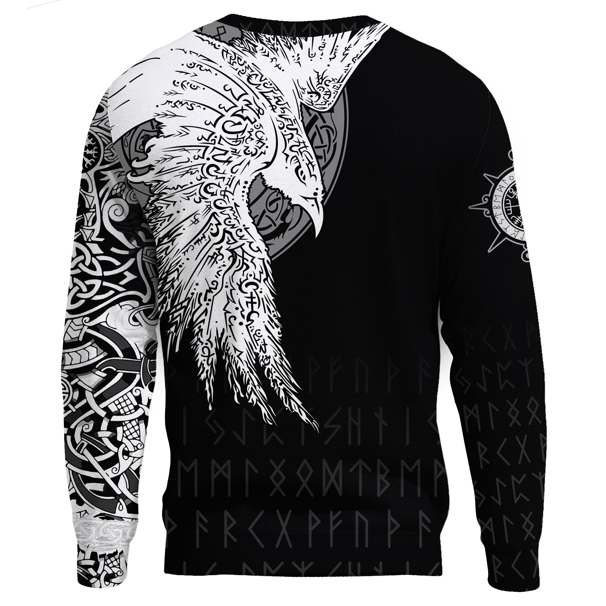 Viking Sweatshirt Mystical Raven Tattoo Special