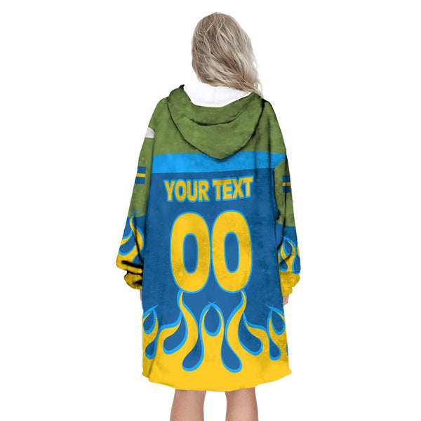 Sweden Snug Hoodie Flag & Coat Of Arms Fire Hockey Style