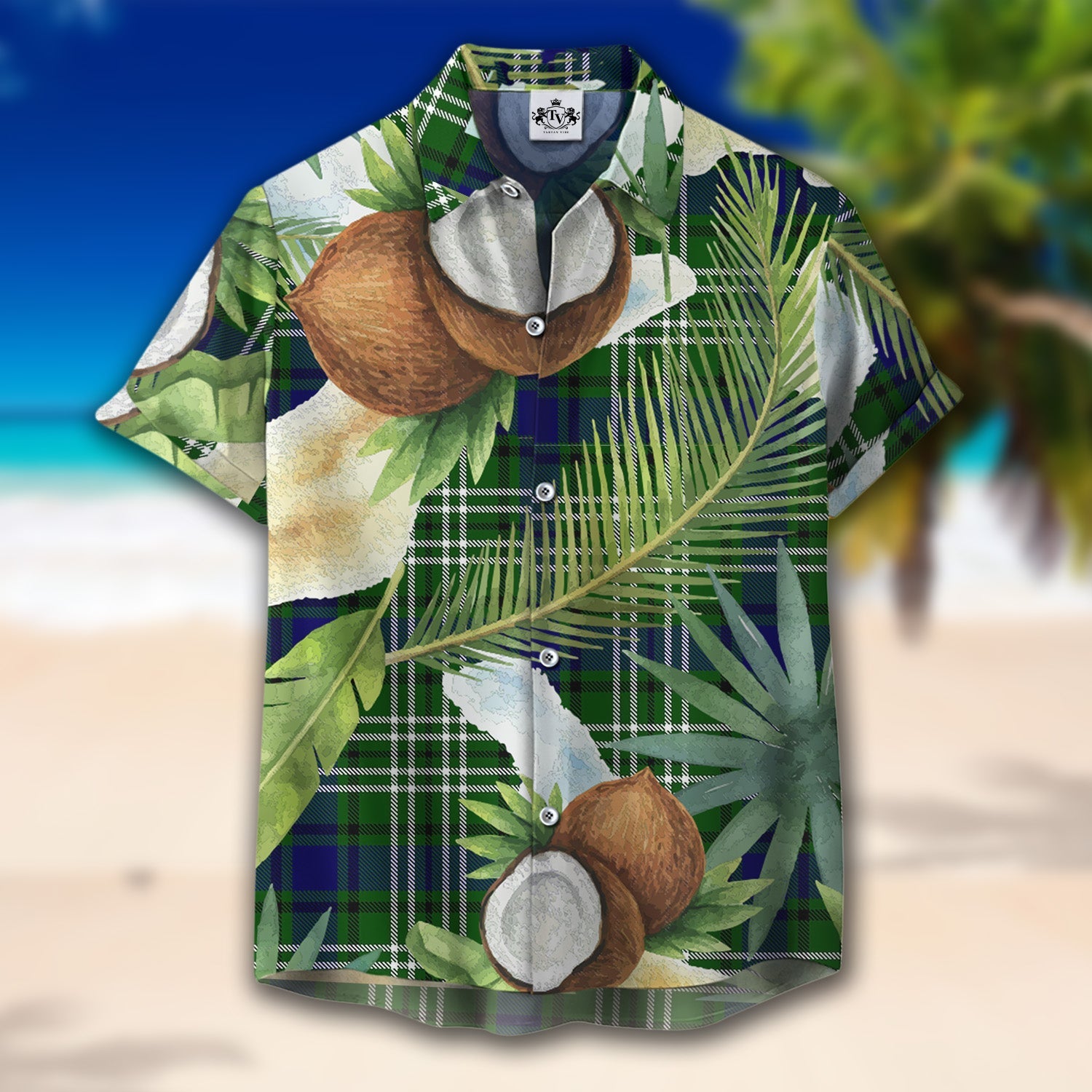 Scottish Tartan Swinton Clan Hawaiian Shirt Hibiscus - Tropical Garden Style