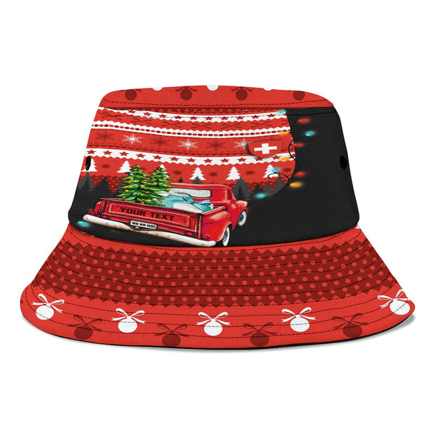 Switzerland Bucket Hat Coat Of Arms Christmas Style