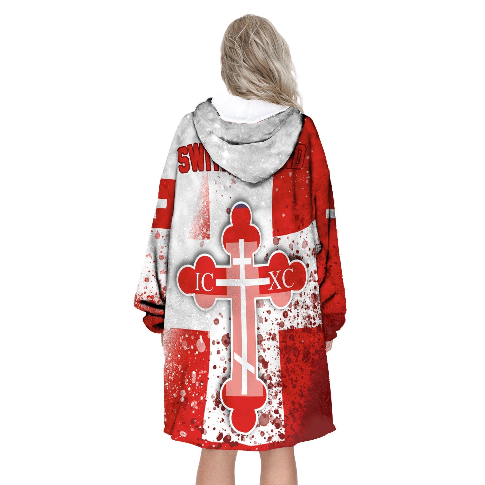 Switzerland Snug Hoodie Flag & Coat Of Arms Orthodox Style