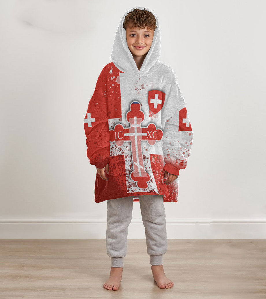 Switzerland Kid Snug Hoodie Flag & Coat Of Arms Orthodox Style