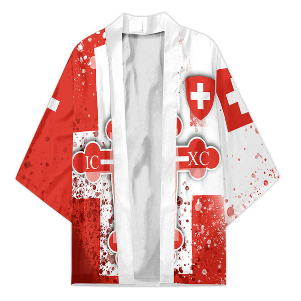 Switzerland Kimono Flag & Coat Of Arms Orthodox Style