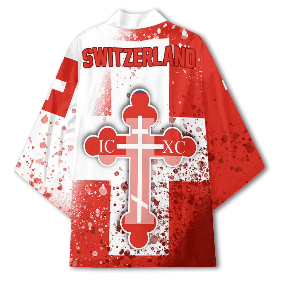 Switzerland Kimono Flag & Coat Of Arms Orthodox Style