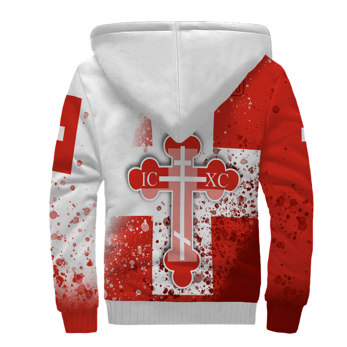 Switzerland Sherpa Hoodie Flag & Coat Of Arms Orthodox Style