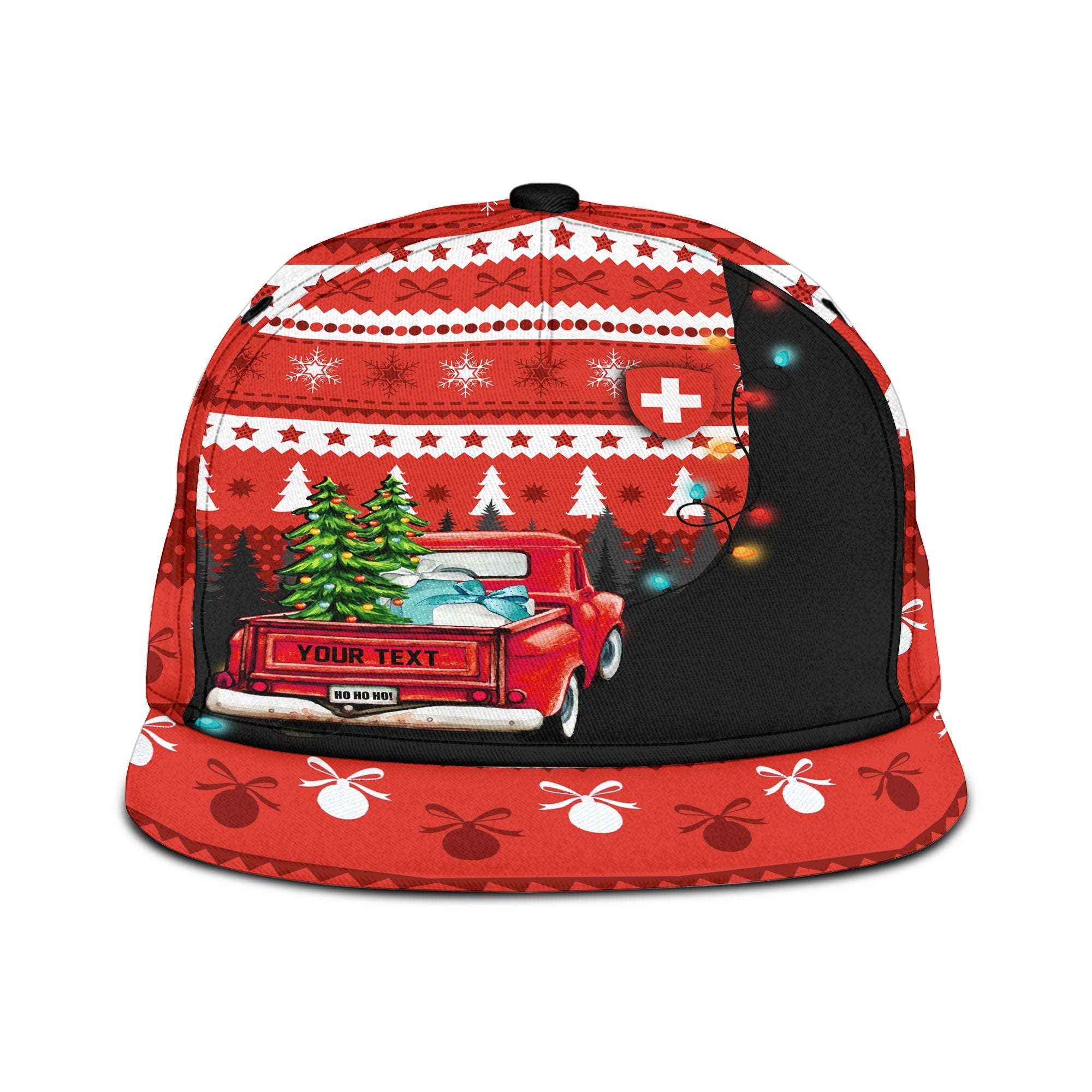 Switzerland Snapback Hat Coat Of Arms Christmas Style