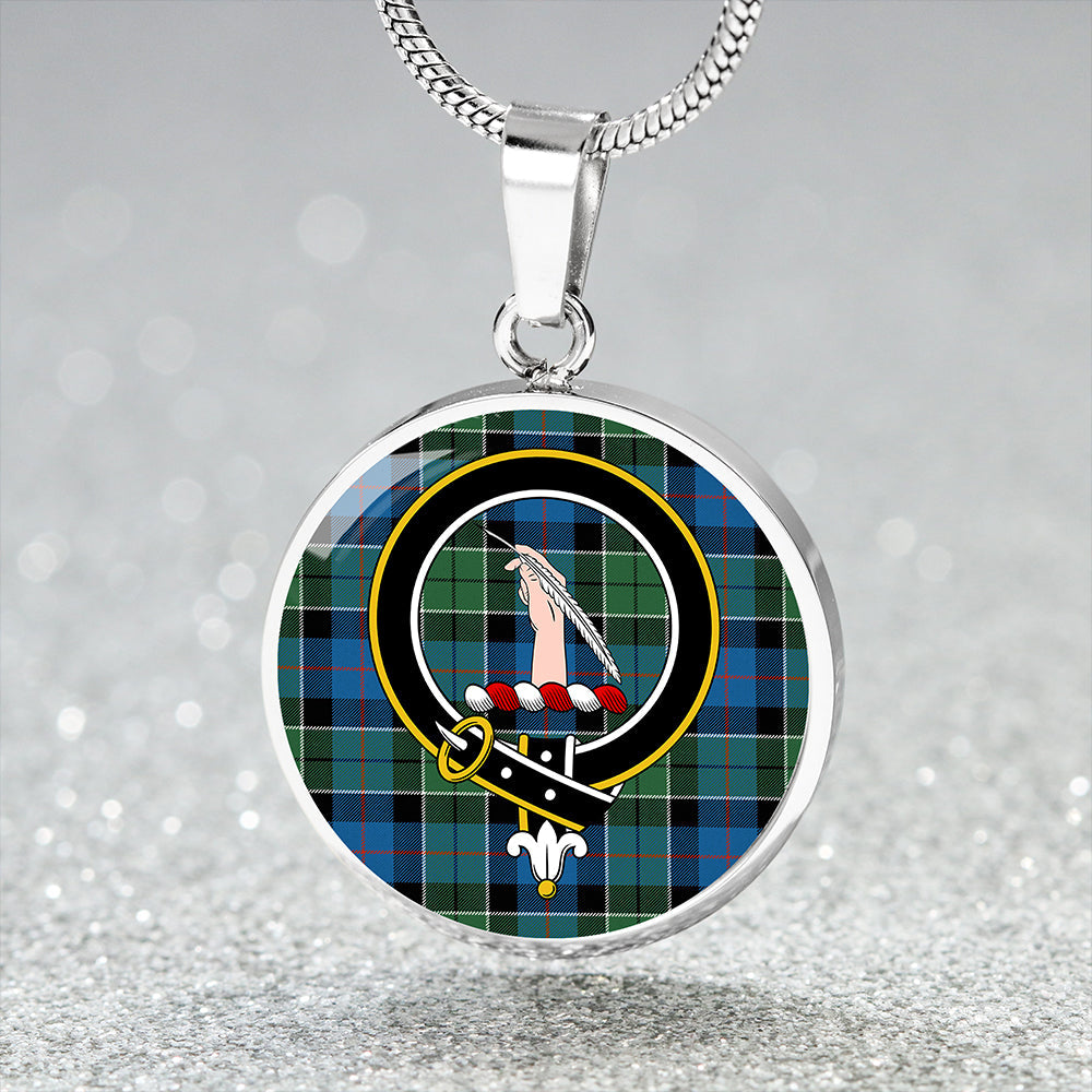 Scottish Tartan Syme Ancient Clan Circle Necklace Classic Style