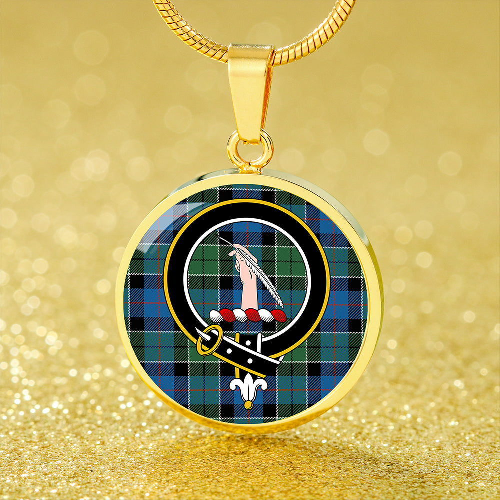 Scottish Tartan Syme Ancient Clan Circle Necklace Classic Style