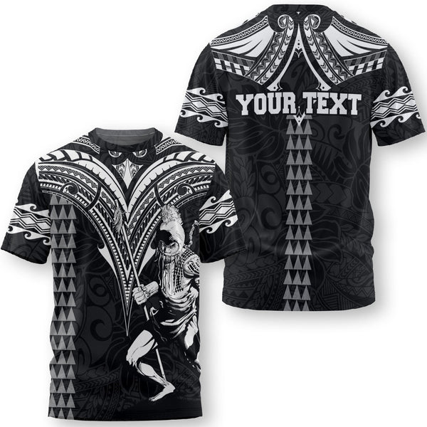 Custom Hawaii Ikaika Warrior T Shirt Polynesian Tattoo Style