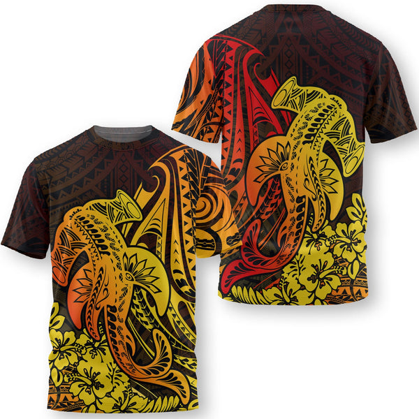 Hawaii Hammerhead Shark T Shirt Reggae Style