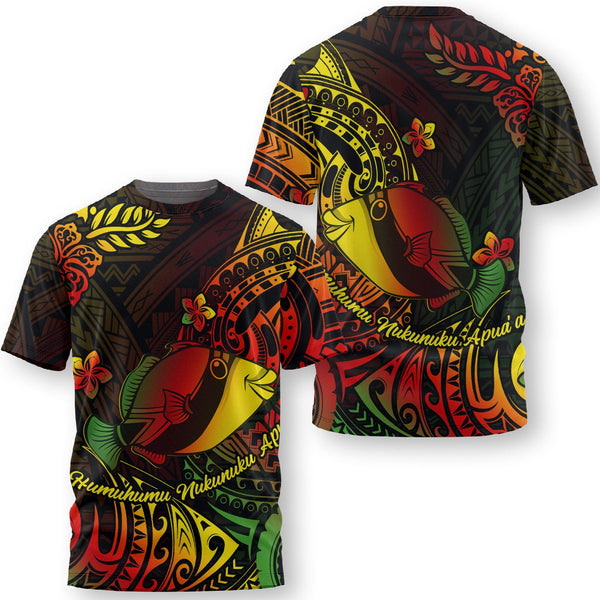 Hawaii Humuhumu Fish T Shirt Reggae Style