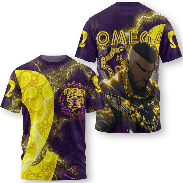 Fraternity T Shirt - Omega Psi Phi Bulldog T Shirt Thunder Style