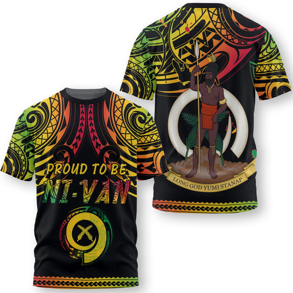 Vanuatu Proud To Be Ni-Van T Shirt Coat Of Arms Reggae Style