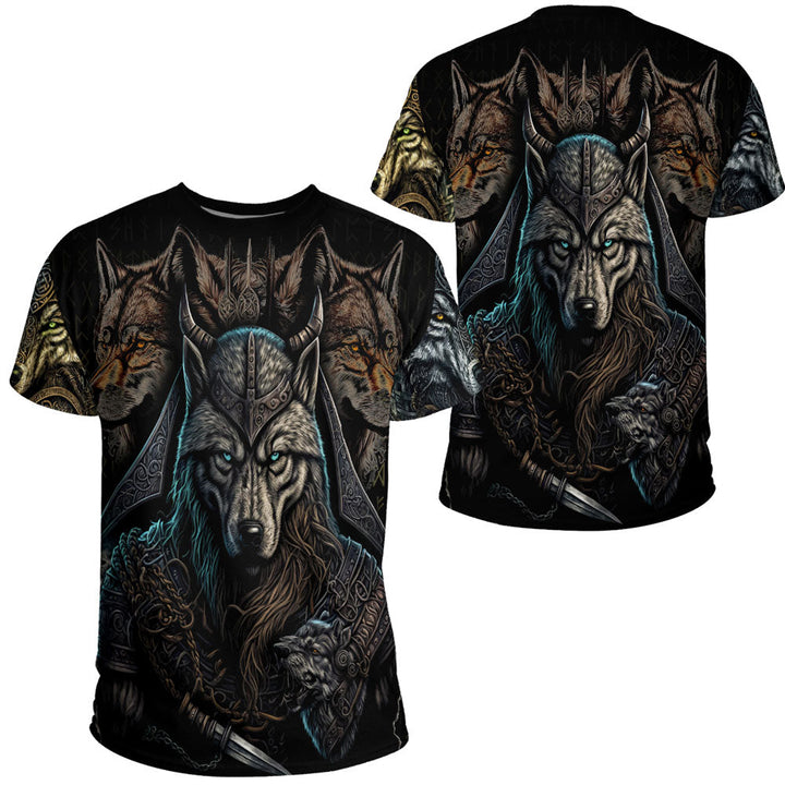 Viking T-Shirt Wolf Warriors 3D