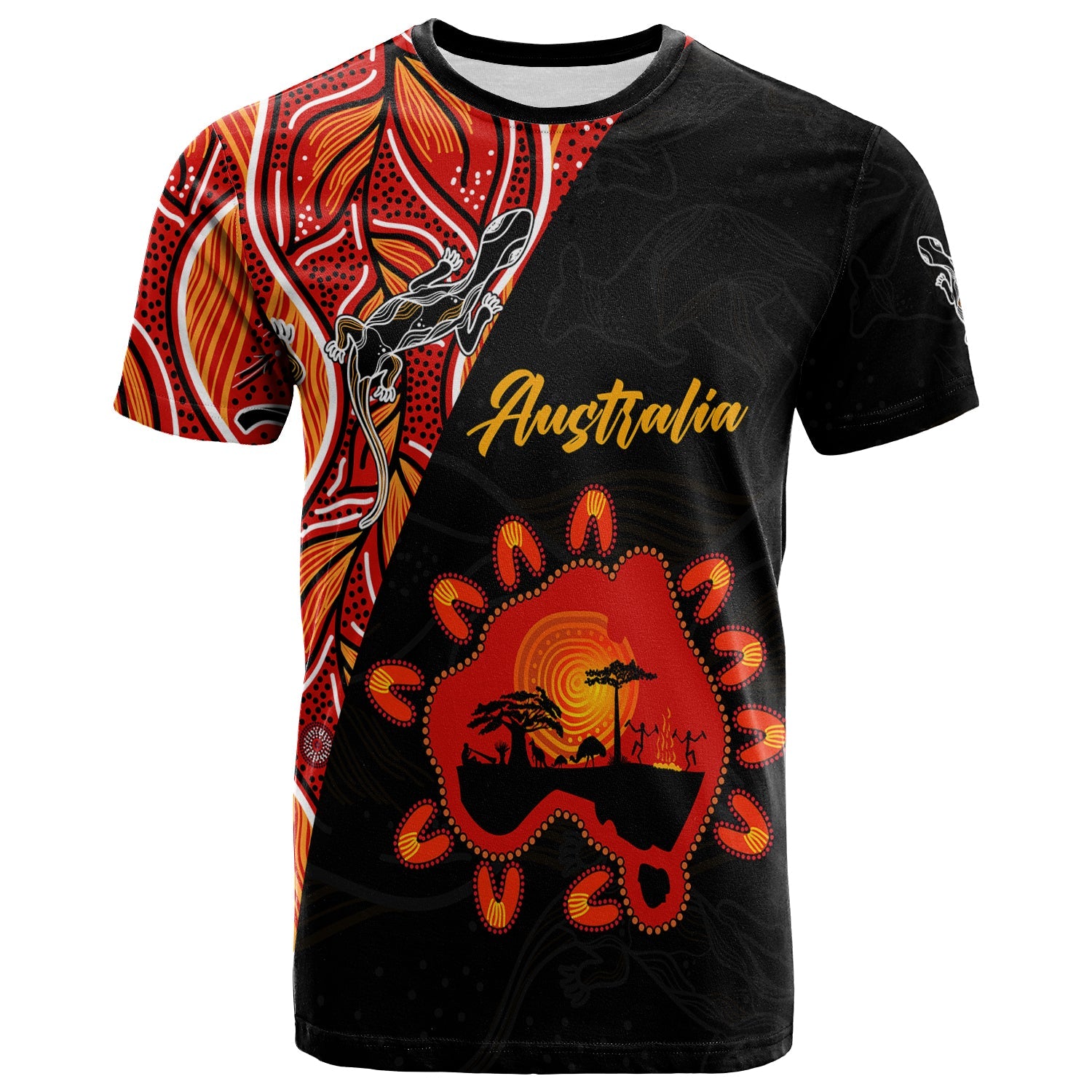 Australia Map TShirt Aussie Kangaroo Aboriginal