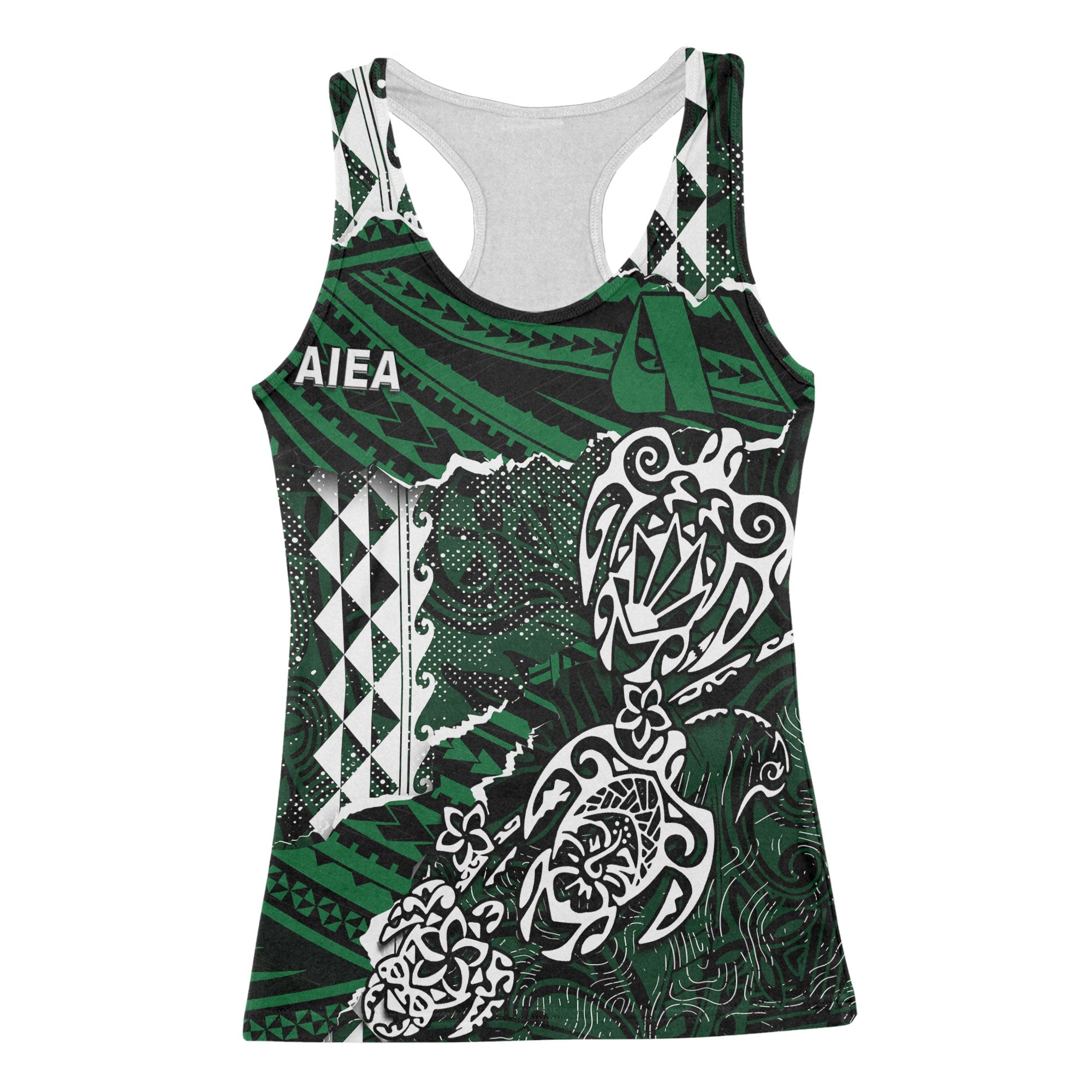 Hawaii Aiea High School Custom Racerback Tank Polynesian Turtle Style