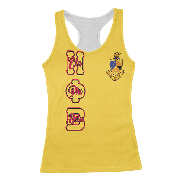 Sorority Tank Top - Personalized Eta Phi Beta Racerback Tank Original Yellow Style