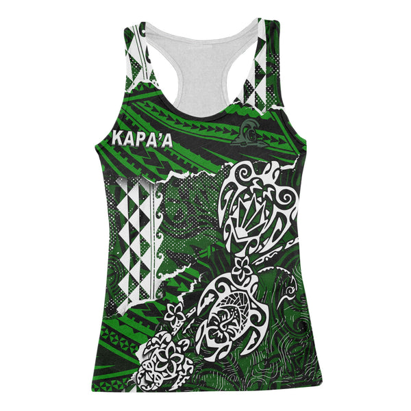 Hawaii Kapaa High School Custom Racerback Tank Polynesian Turtle Style