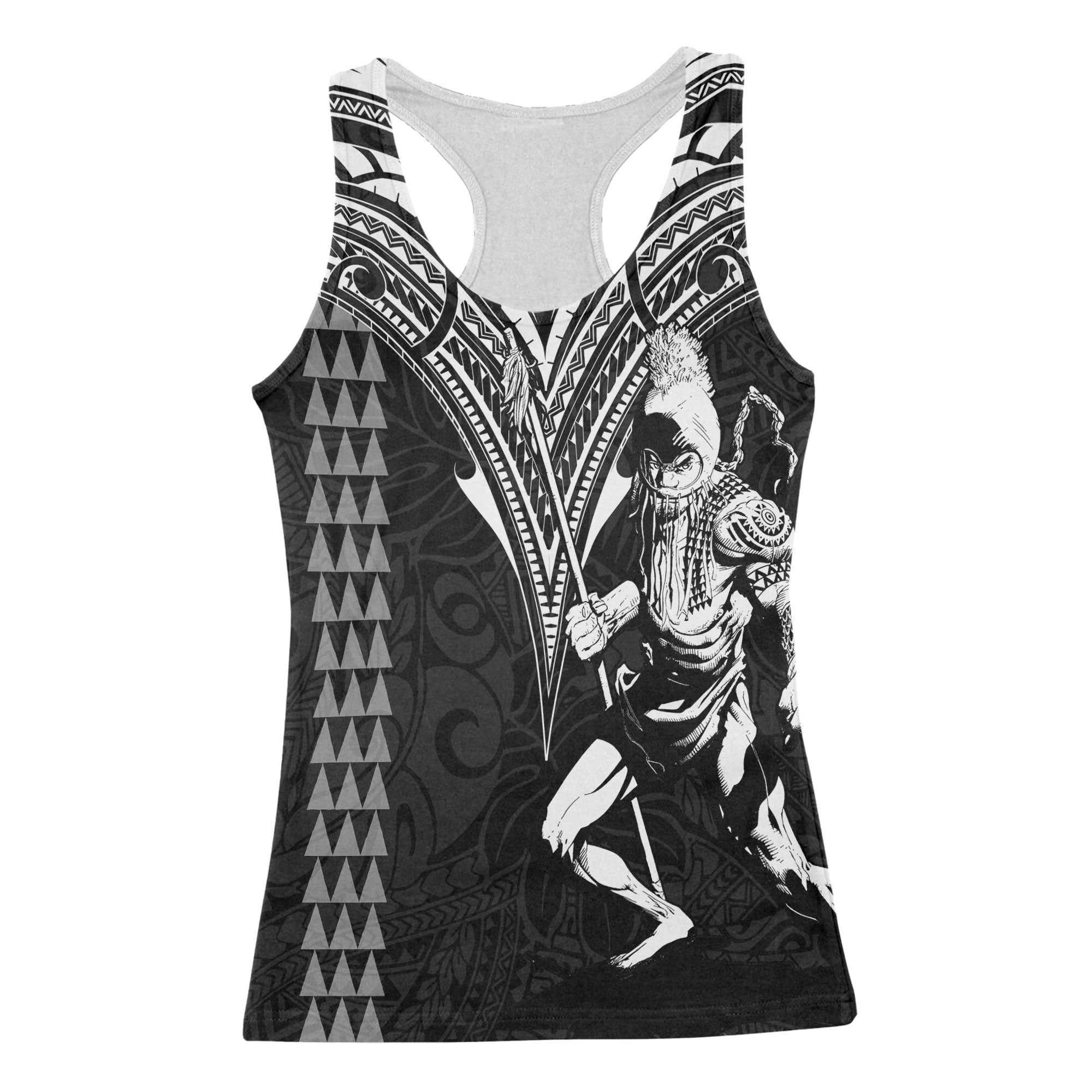 Custom Hawaii Ikaika Warrior Racerback Tank Polynesian Tattoo Style