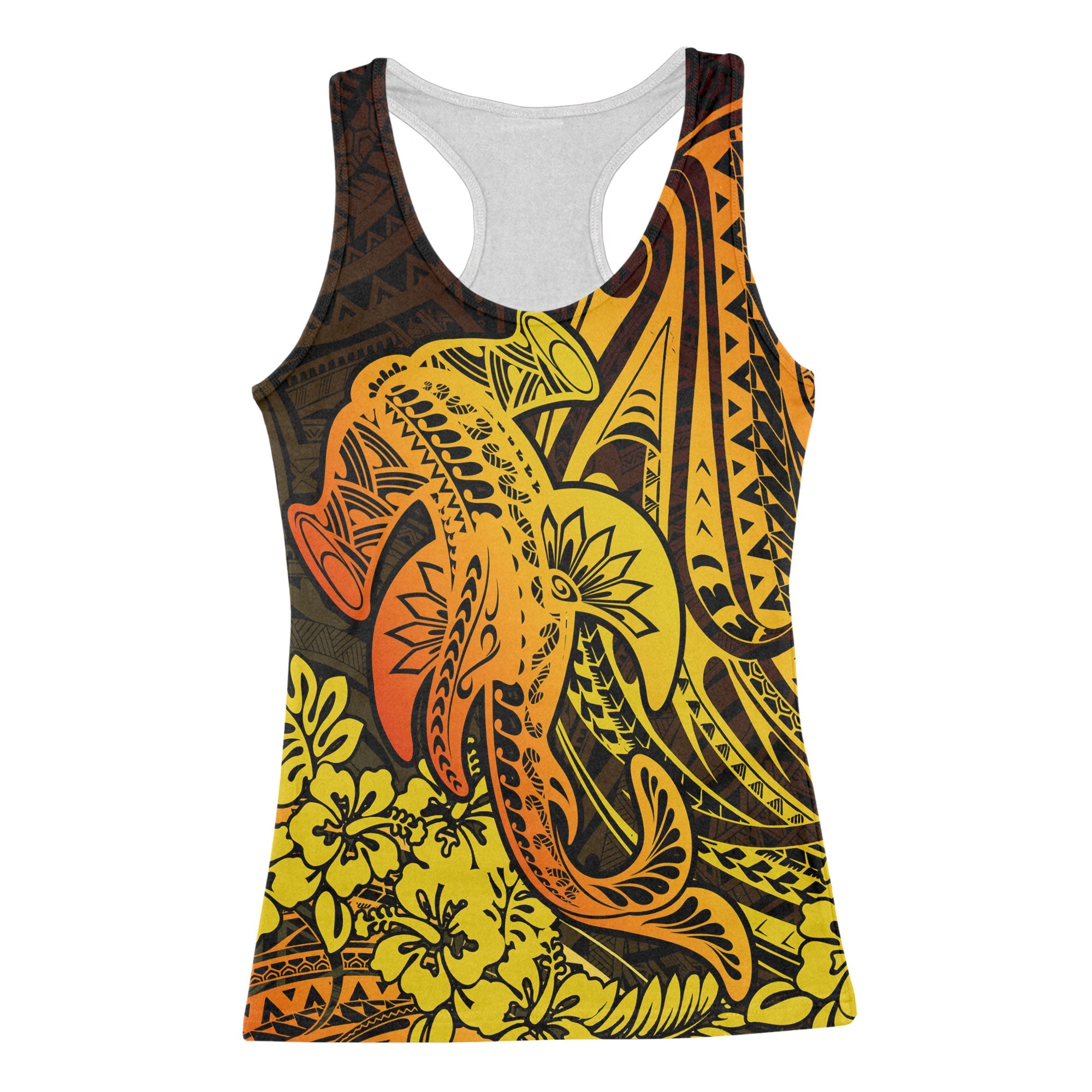 Hawaii Hammerhead Shark Racerback Tank Reggae Style