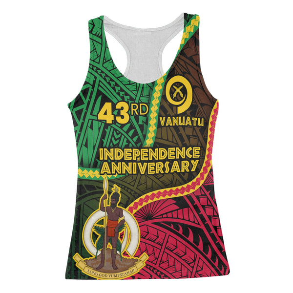 Vanuatu Racerback Tank Independence Day 43rd Anniversary Style