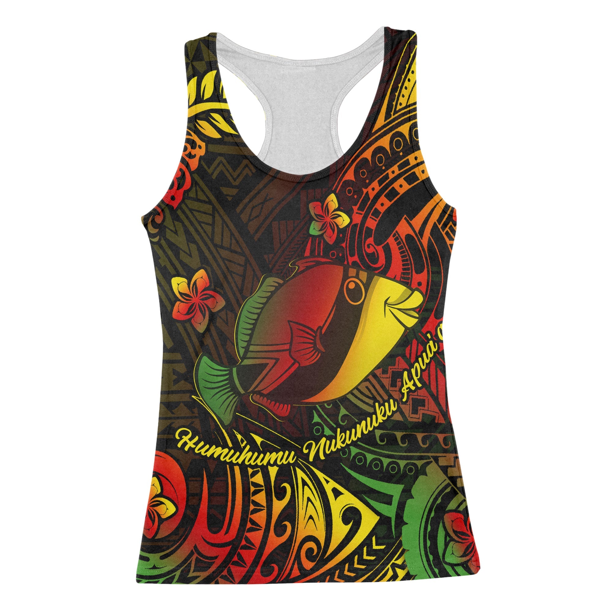 Hawaii Humuhumu Fish Racerback Tank Reggae Style