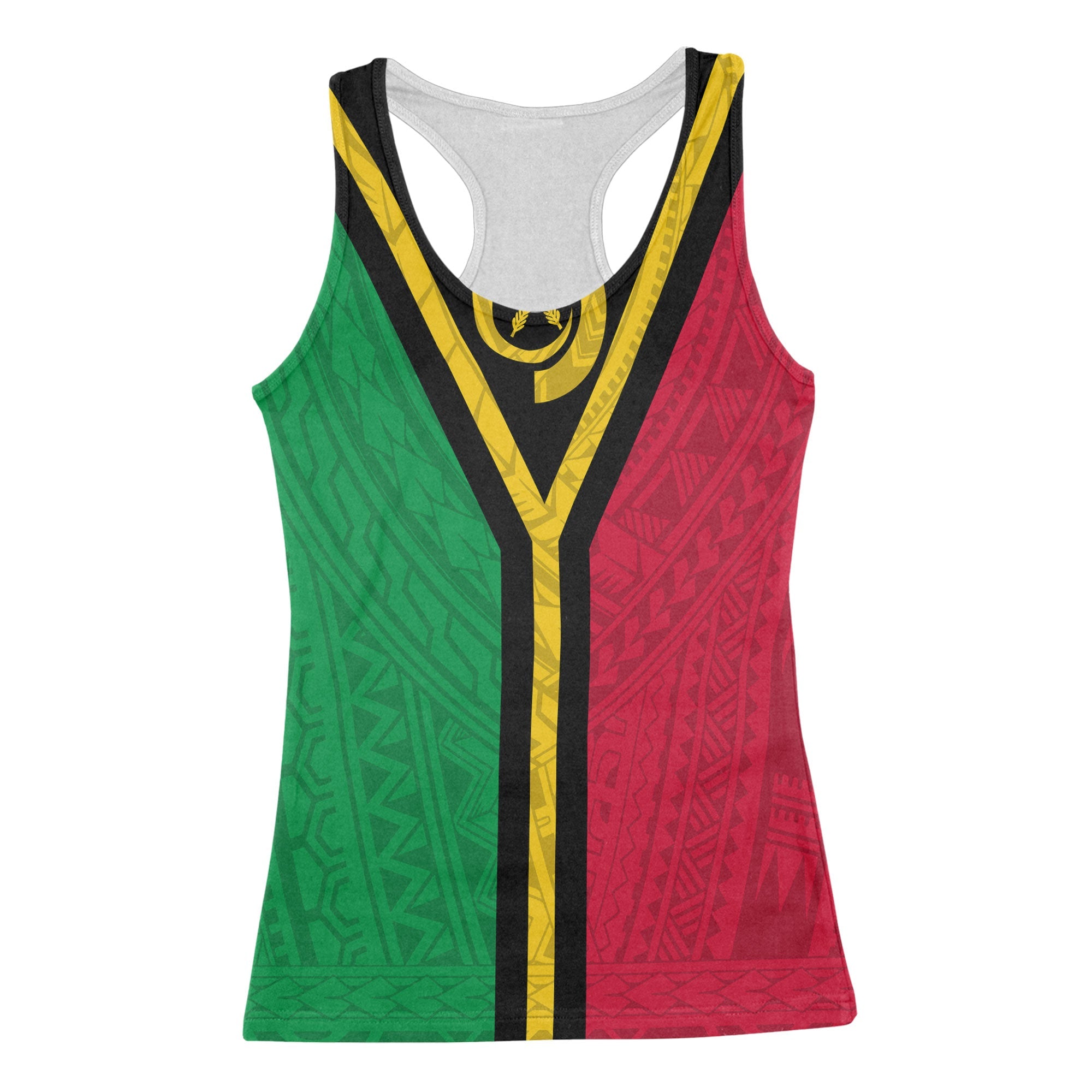 Vanuatu Racerback Tank Polynesian Flag Style