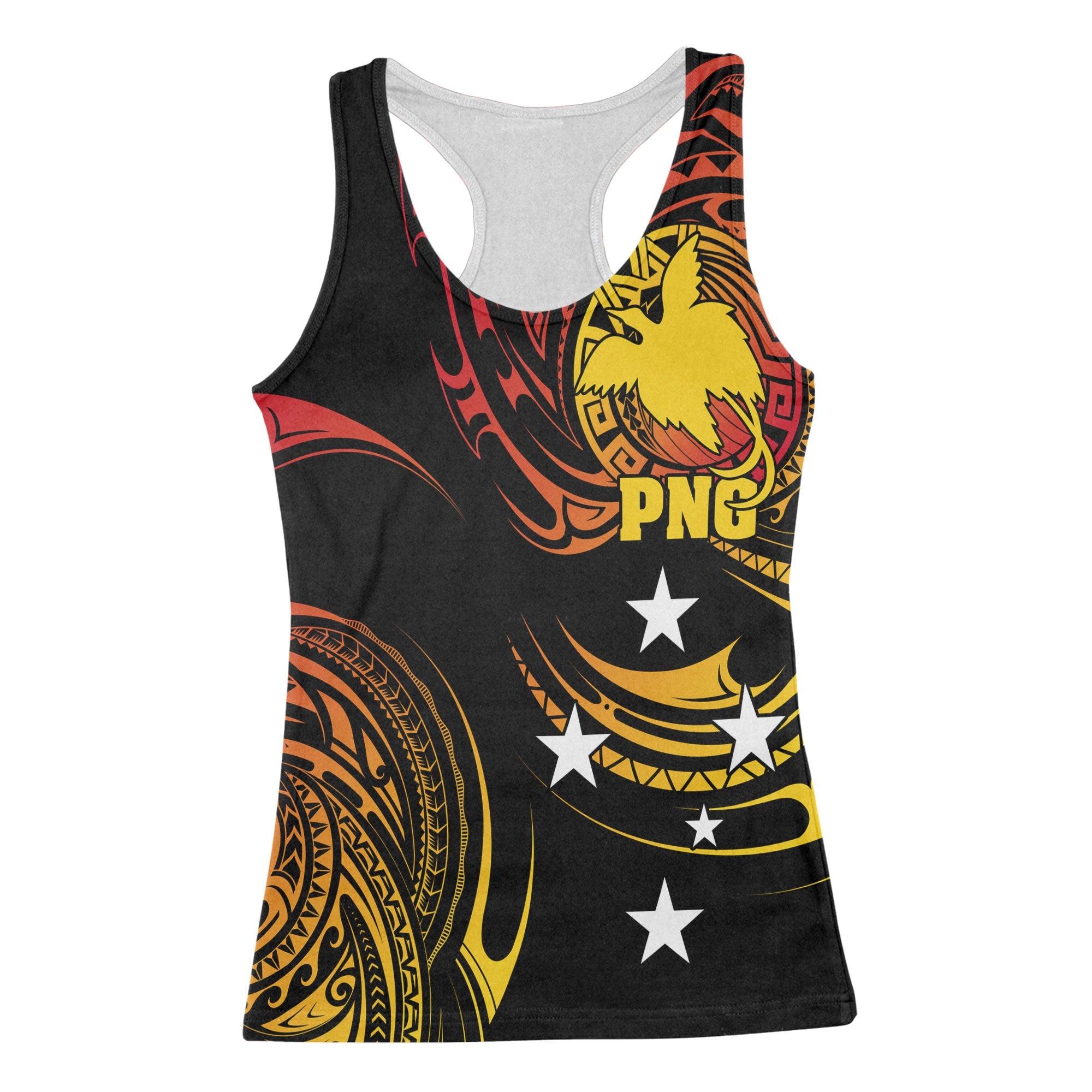 Papua New Guinea Racerback Tank Huli Wigmen Style