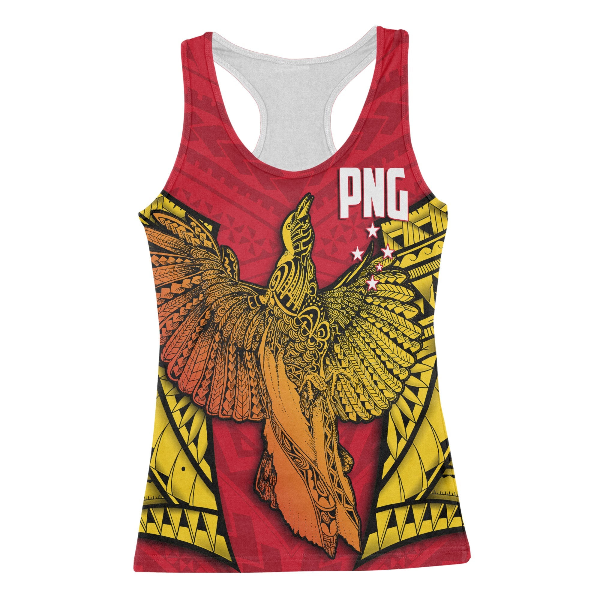 Papua New Guinea Independence Day Racerback Tank Raggiana Bird of Paradise Style