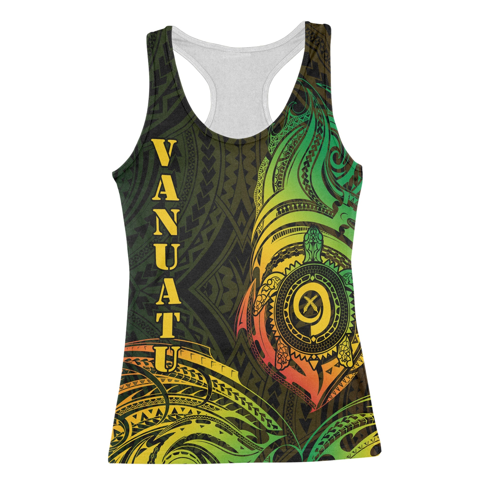 Vanuatu Racerback Tank Polynesian Reggae Style