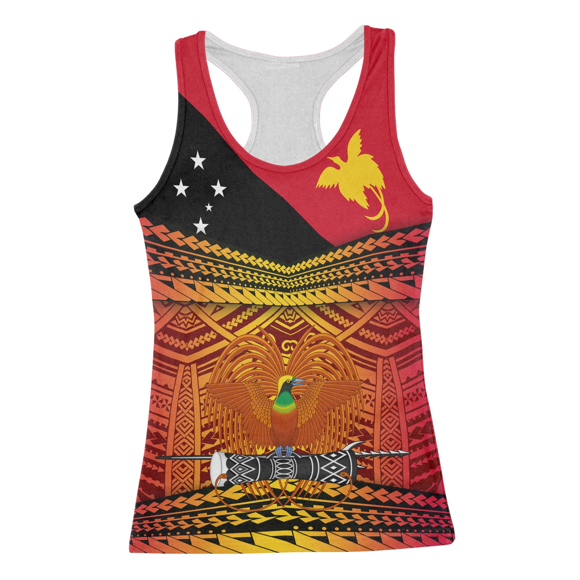 Papua New Guinea Independence Day Racerback Tank PNG Emblem Style