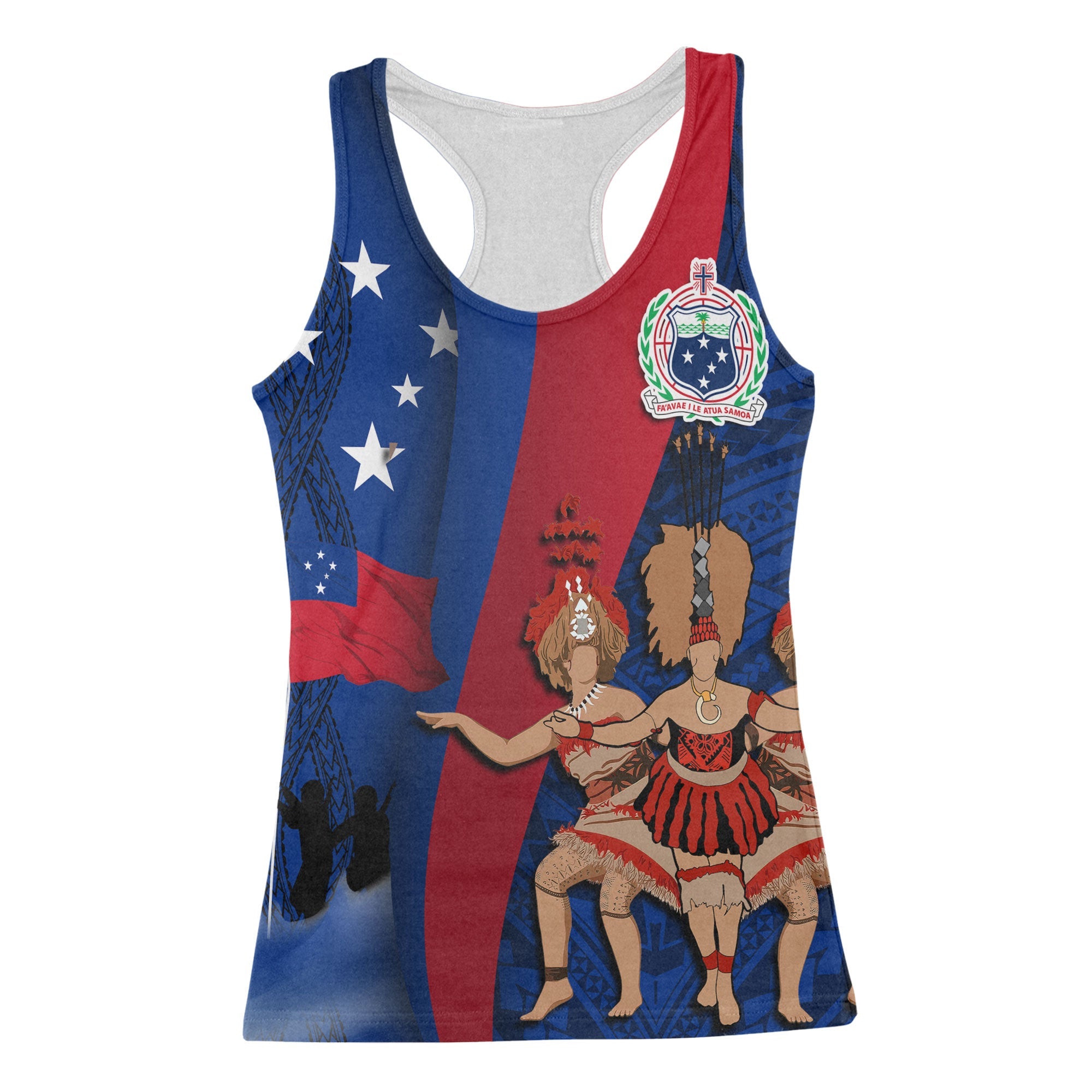 Samoa Independence Day Racerback Tank Celebrating Dance Style