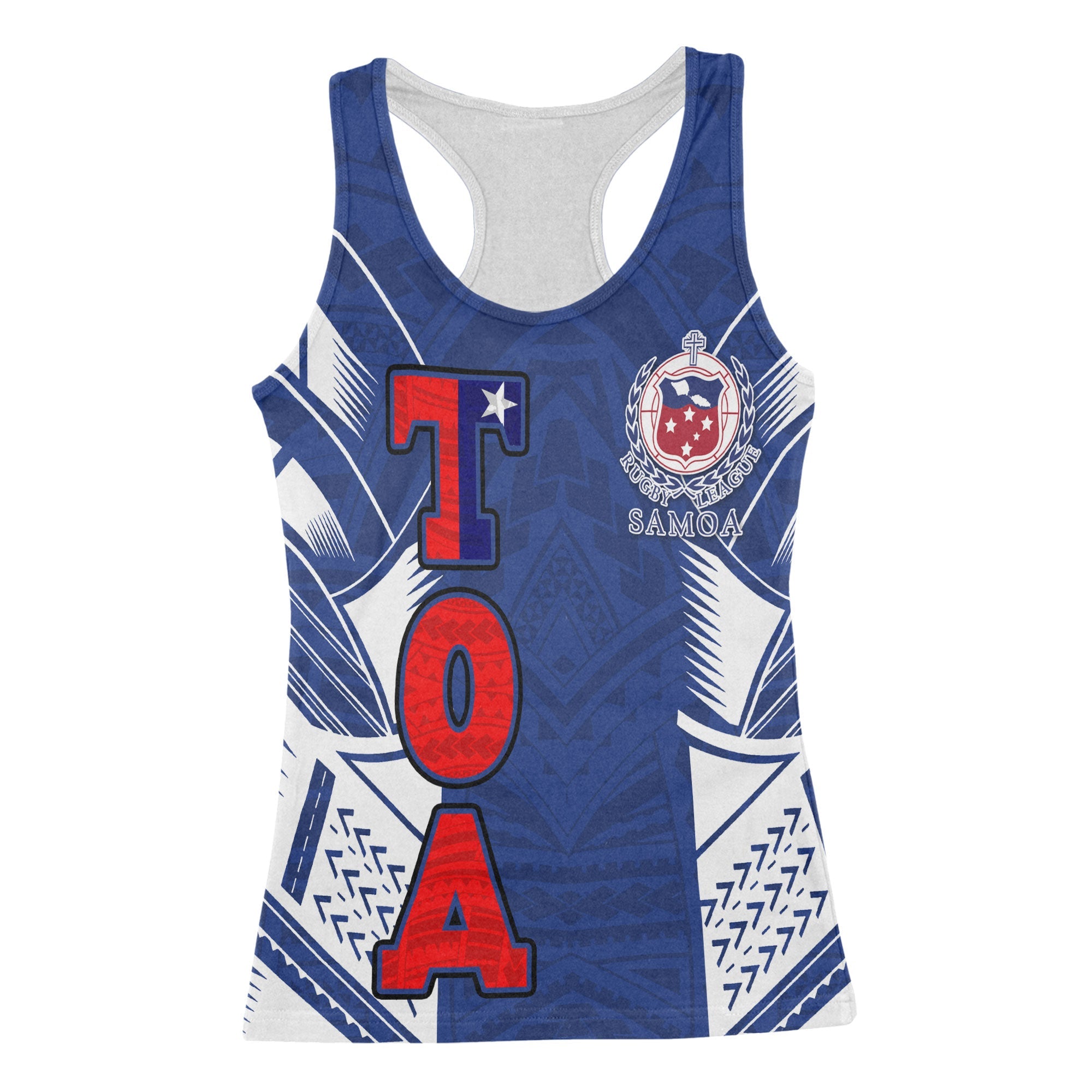 Custom TOA Samoa Rugby Racerback Tank