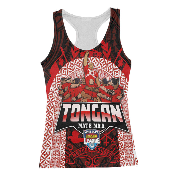 Custom Tonga Mate Ma'a Rugby League Racerback Tank