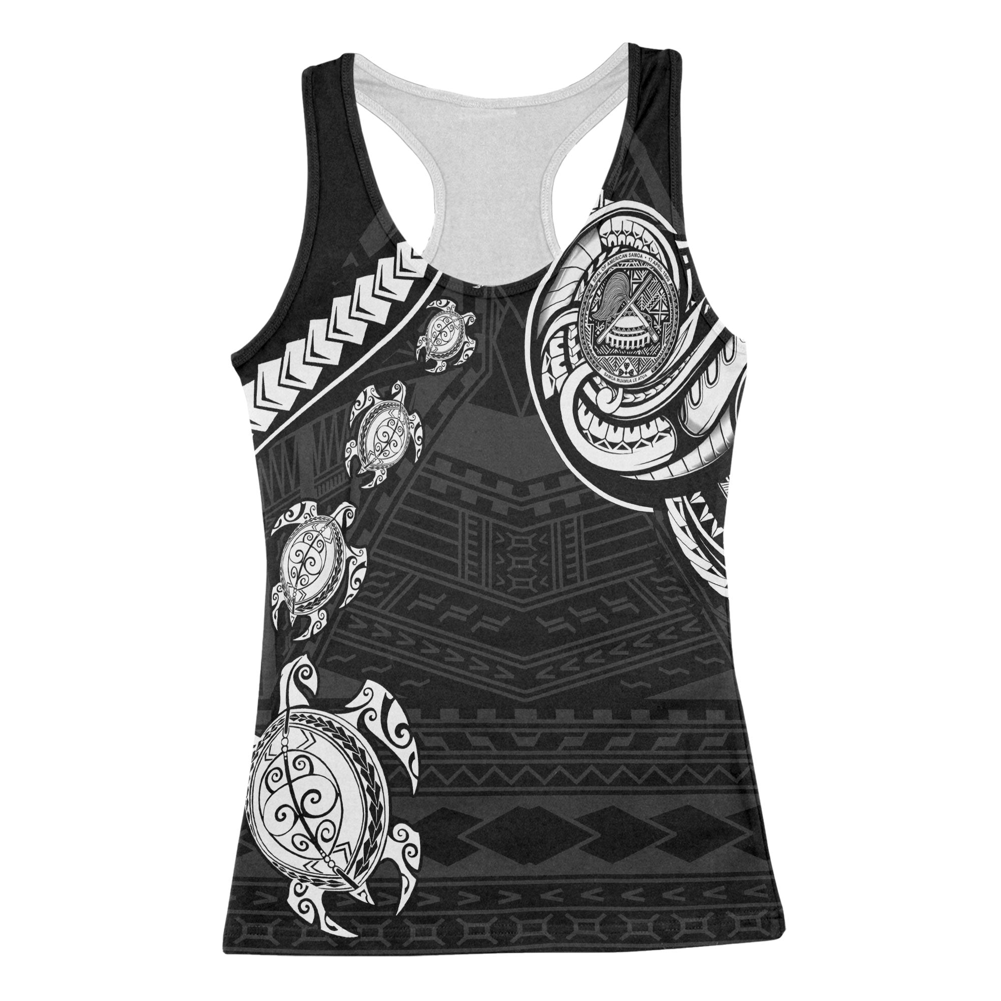 Seal Of American Samoa Racerback Tank Turtle Style