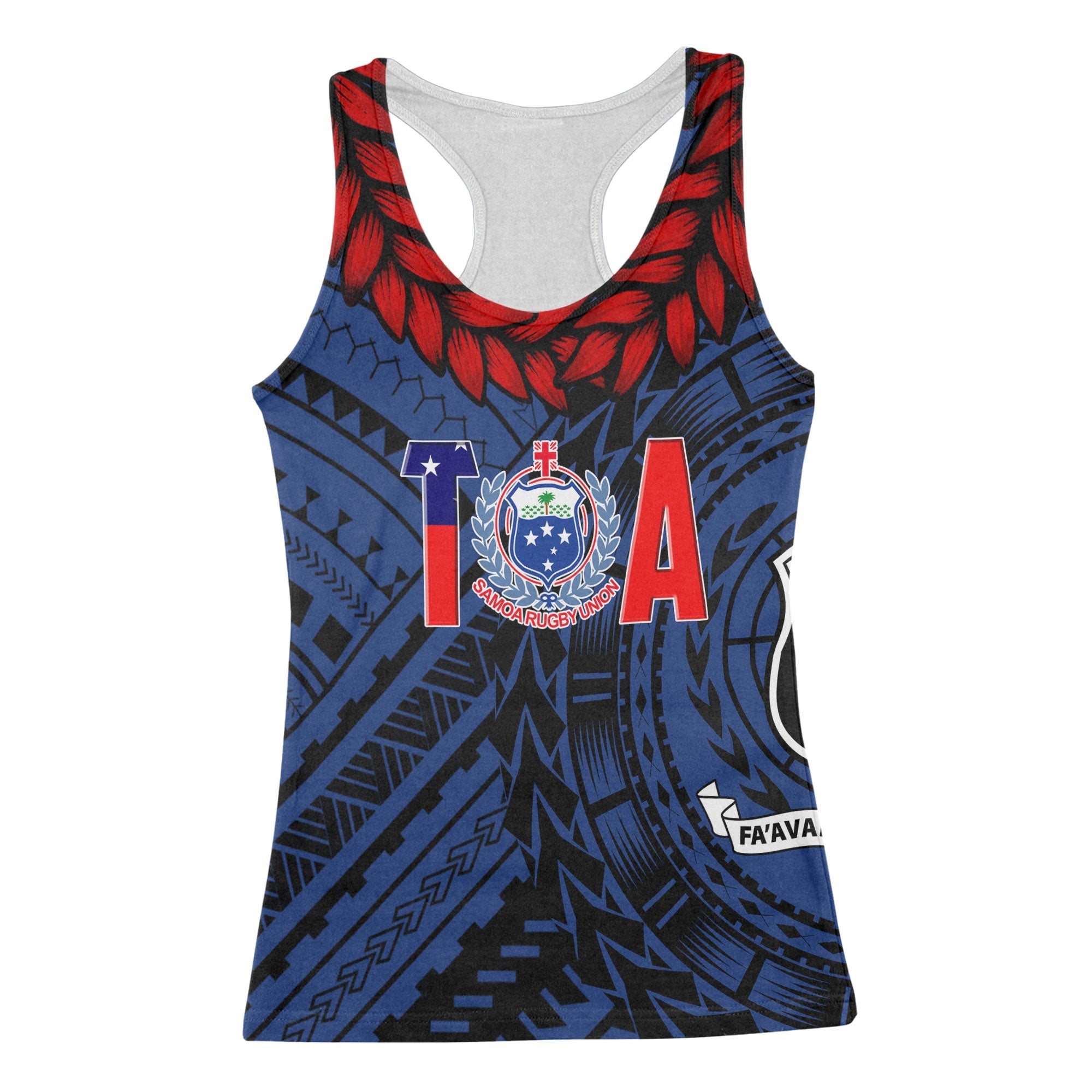 Samoa TOA Rugby Racerback Tank Ulafala Style