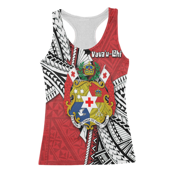 Custom Tonga Vava'u Lahi Coat Of Arms Racerback Tank