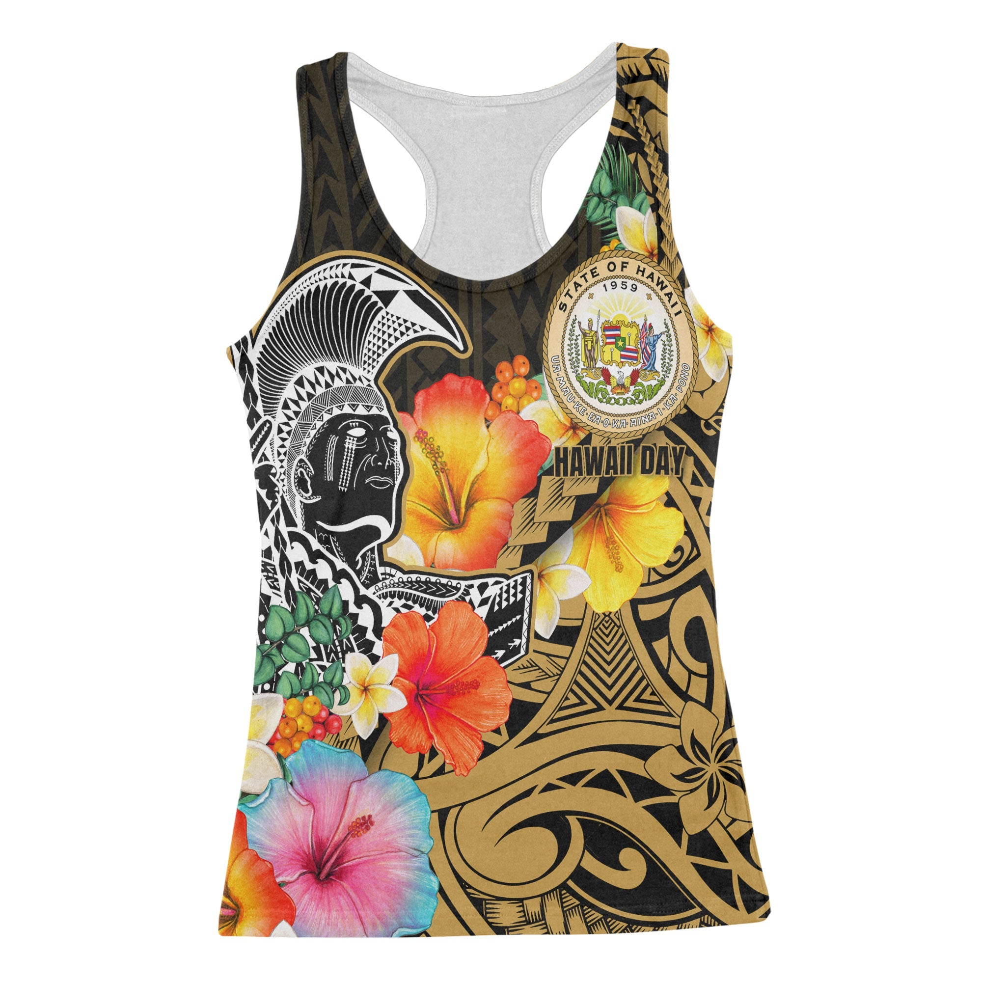 Hawaii Day King Kamehameha Racerback Tank