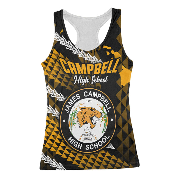 Hawaii James Campbell High School Custom Racerback Tank Map Style