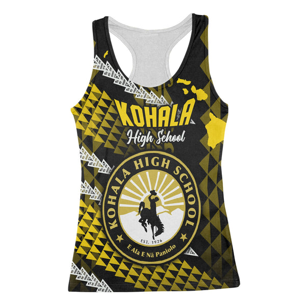 Hawaii Kohala High School Custom Racerback Tank Map Style