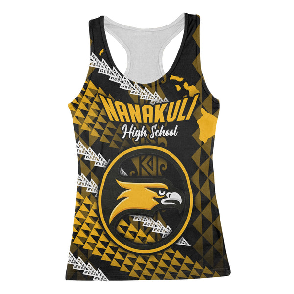 Hawaii Nanakuli High School Custom Racerback Tank Map Style