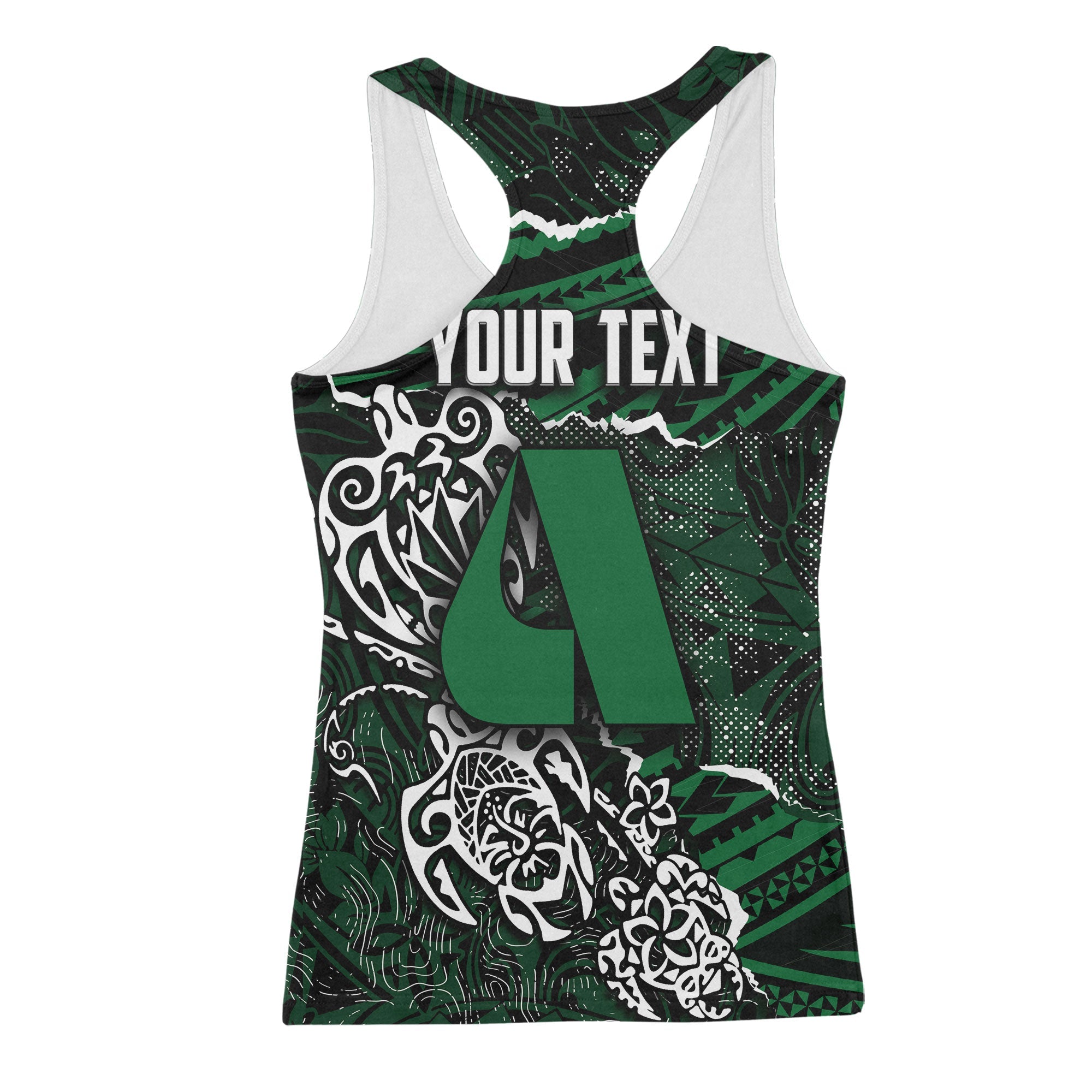 Hawaii Aiea High School Custom Racerback Tank Polynesian Turtle Style