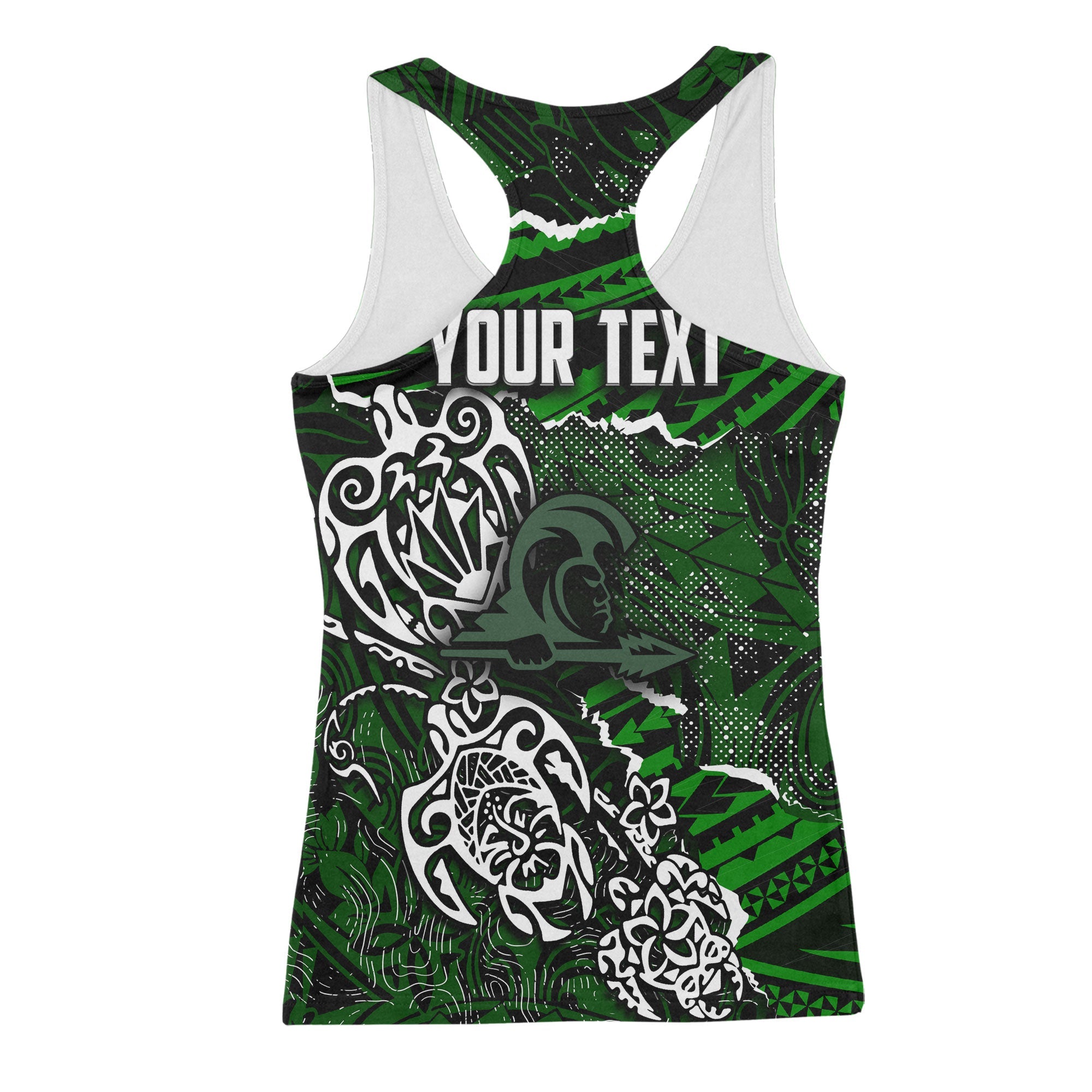 Hawaii Kapaa High School Custom Racerback Tank Polynesian Turtle Style