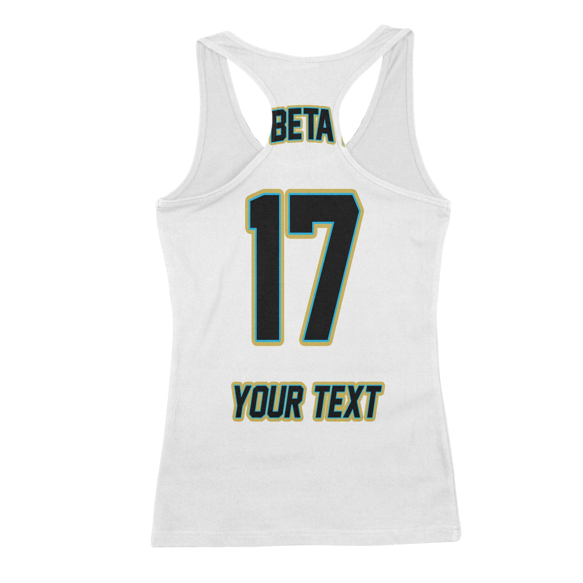 Fraternity Tank Top - Personalized Mu Beta Phi Racerback Tank Original White Style